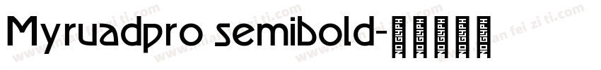 Myruadpro semibold字体转换